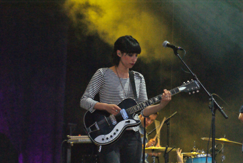 Deep Sea Diver's Jessica Dobson performing with The Shins at Sasquatch! 2012 (Photo: Greg Roth)