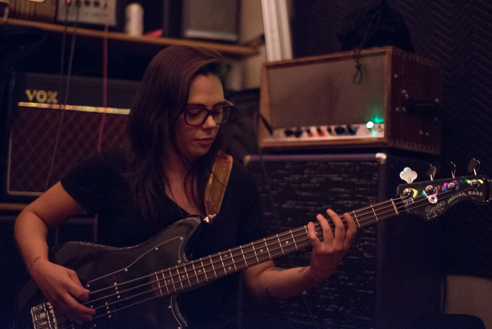 Leah in the practice space. (Photo by Christine Mitchell)