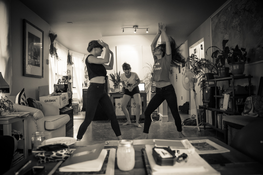 Molly practices with dancers. (Photo by Christine Mitchell)